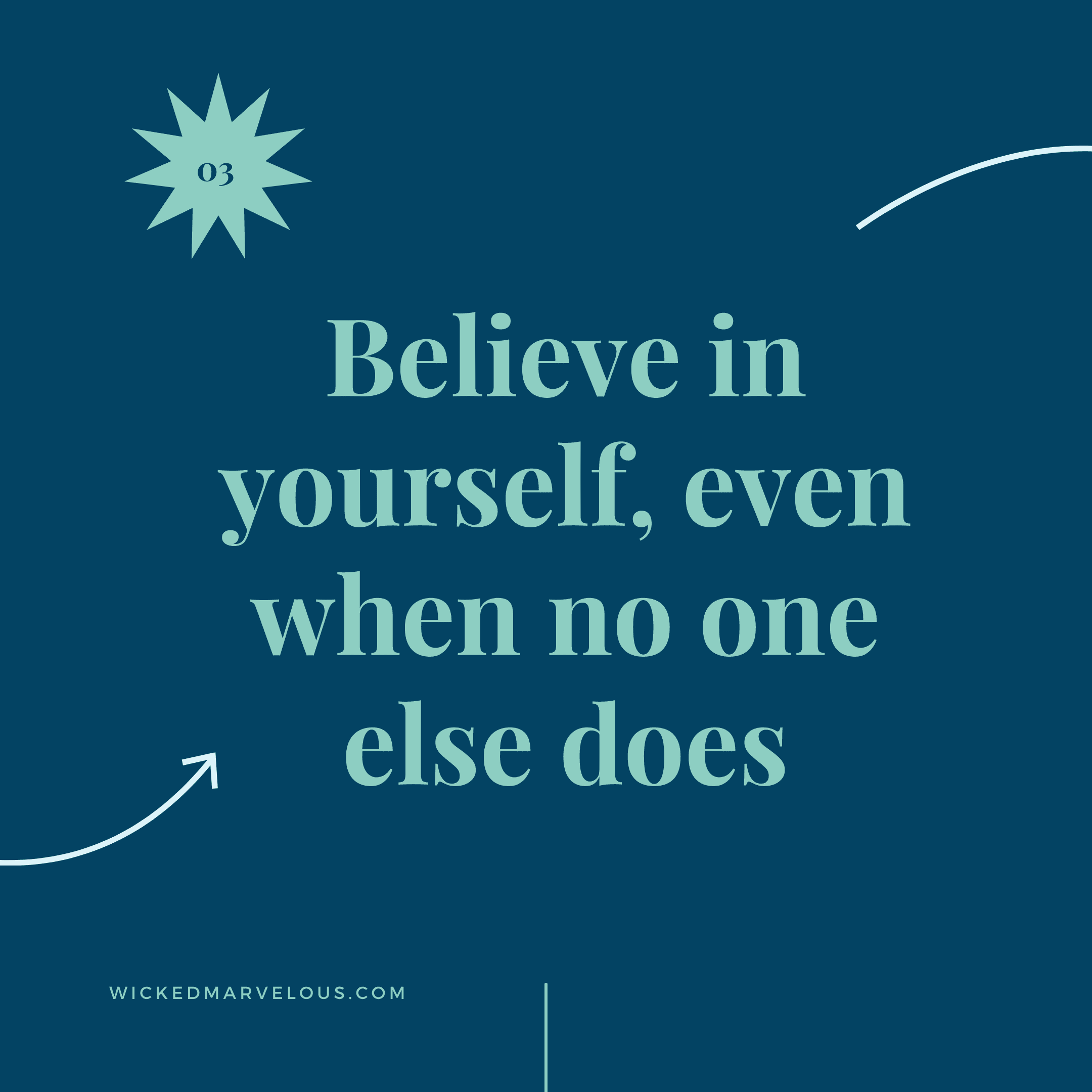 Teal background with text: 